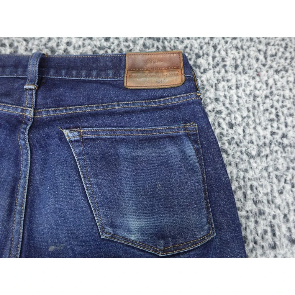 J.Crew 484 Slim Fit Jeans Mens 32x34 Dark Wash Japanese Kurabo Denim Indigo